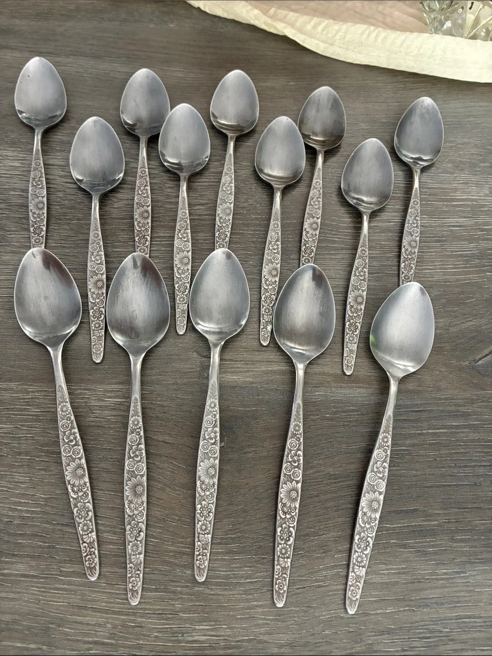 Vintage Interpur Jardinera Daisy and Floral Stainless Steel Japan Flatware